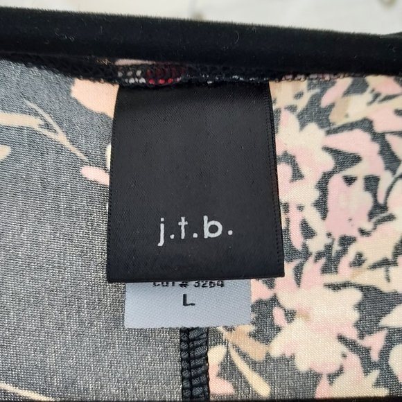 J.T.B. Black with Pink Floral & Polka Dot Dress - Picture 4 of 5